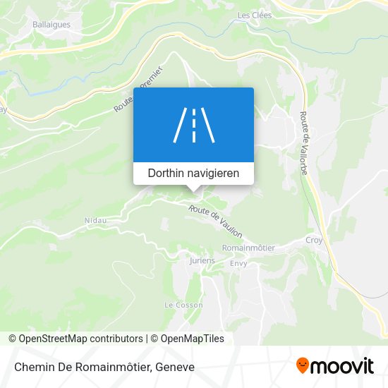 Chemin De Romainmôtier Karte