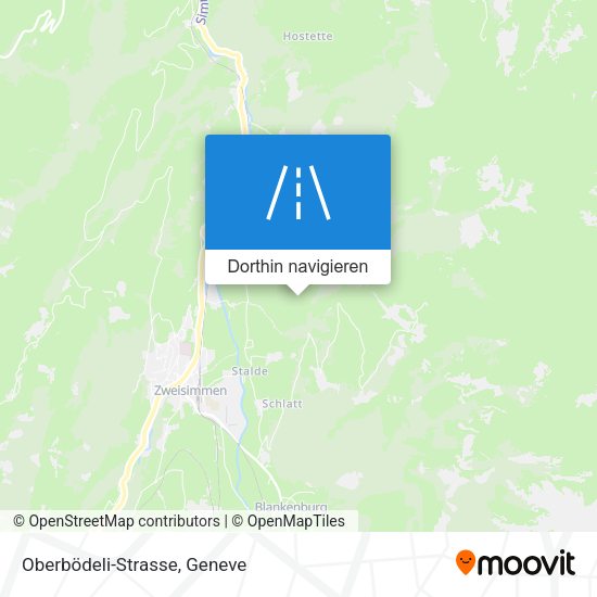 Oberbödeli-Strasse Karte