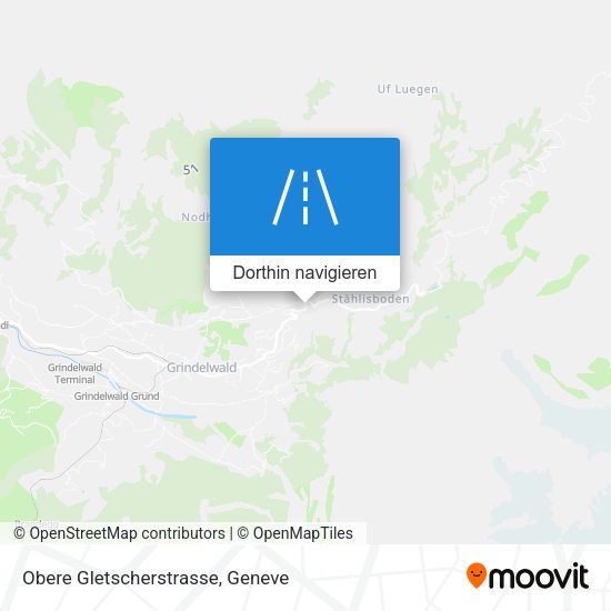 Obere Gletscherstrasse Karte