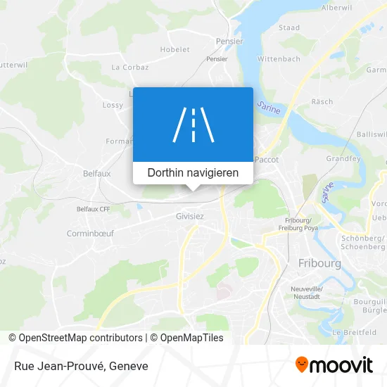 Rue Jean-Prouvé Karte