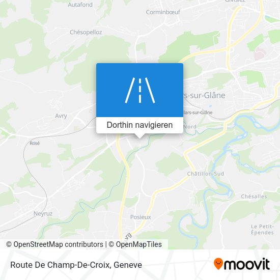 Route De Champ-De-Croix Karte