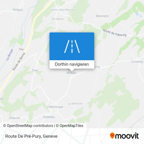 Route De Pré-Pury Karte