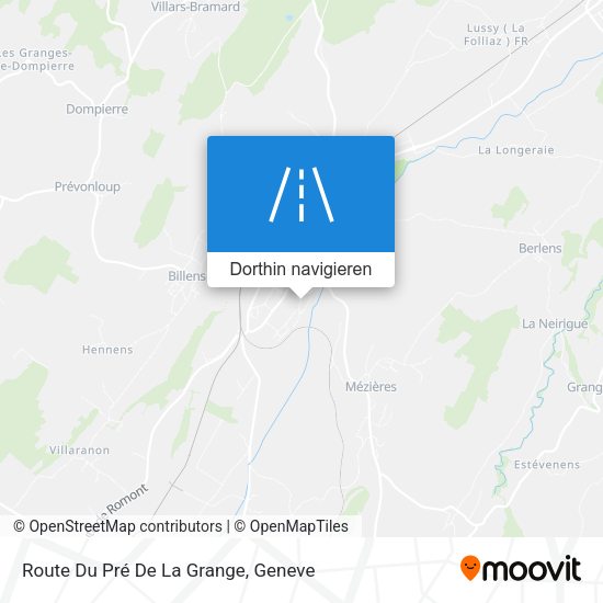 Route Du Pré De La Grange Karte