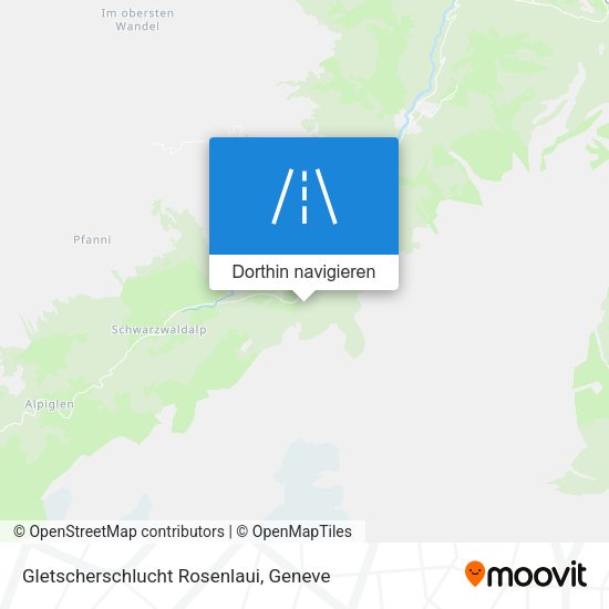 Gletscherschlucht Rosenlaui Karte