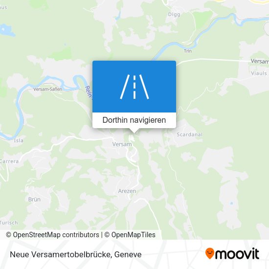 Neue Versamertobelbrücke Karte
