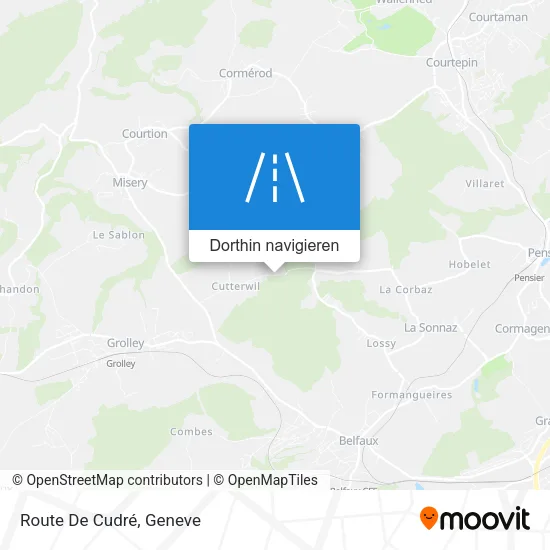 Route De Cudré Karte