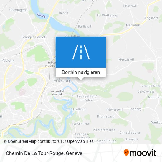 Chemin De La Tour-Rouge Karte
