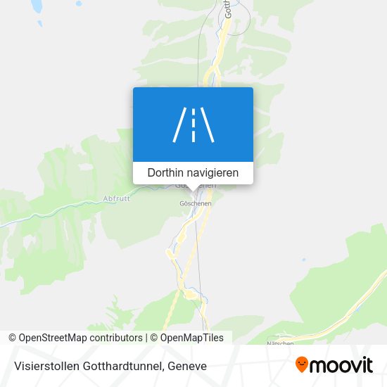 Visierstollen Gotthardtunnel Karte