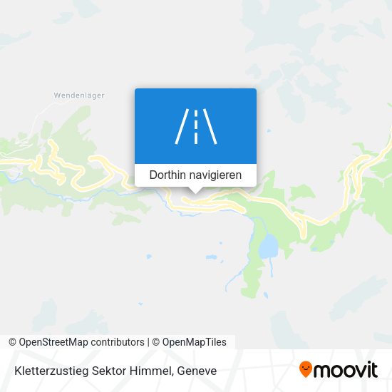 Kletterzustieg Sektor Himmel Karte