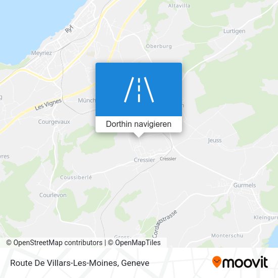 Route De Villars-Les-Moines Karte