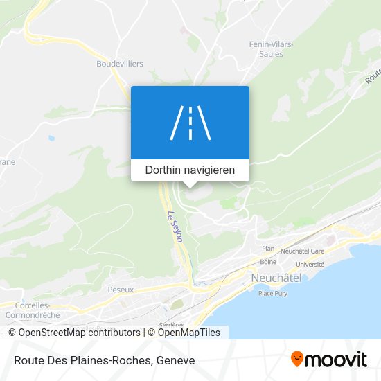 Route Des Plaines-Roches Karte