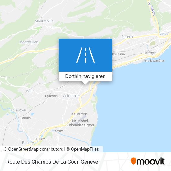 Route Des Champs-De-La-Cour Karte