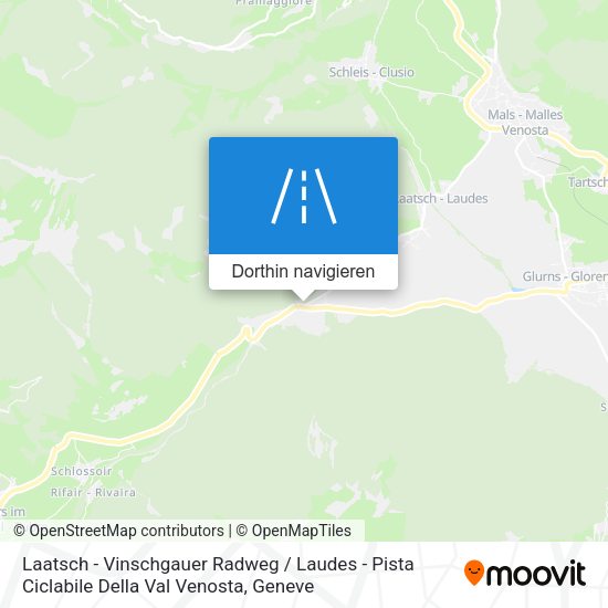 Laatsch - Vinschgauer Radweg / Laudes - Pista Ciclabile Della Val Venosta Karte
