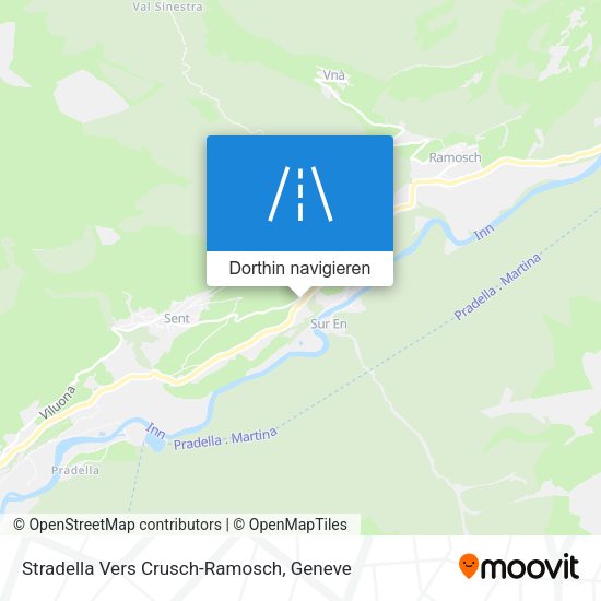 Stradella Vers Crusch-Ramosch Karte