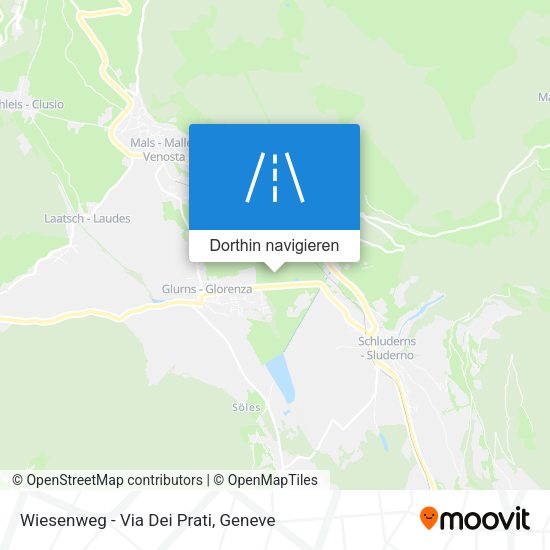Wiesenweg - Via Dei Prati Karte