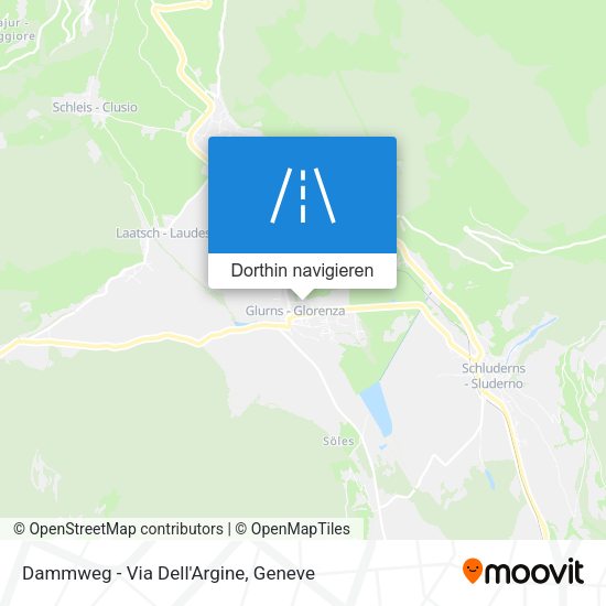 Dammweg - Via Dell'Argine Karte