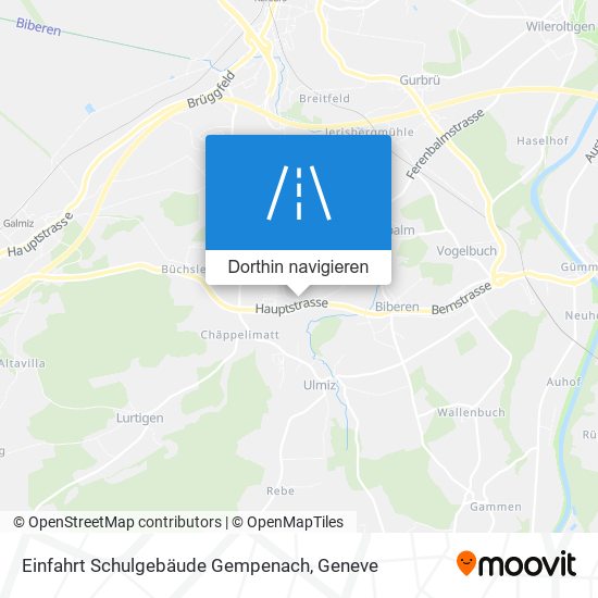 Einfahrt Schulgebäude Gempenach Karte