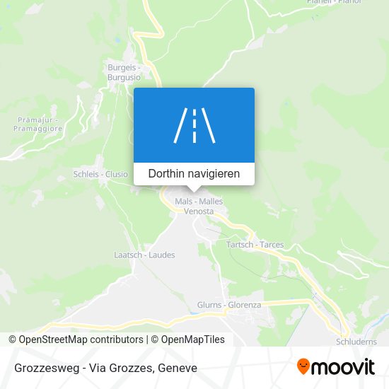 Grozzesweg - Via Grozzes Karte