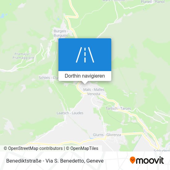 Benediktstraße - Via S. Benedetto Karte