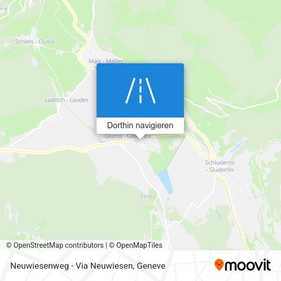 Neuwiesenweg - Via Neuwiesen Karte