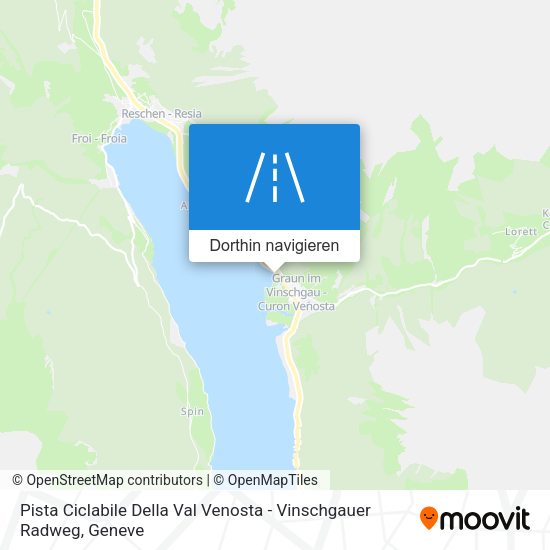 Pista Ciclabile Della Val Venosta - Vinschgauer Radweg Karte