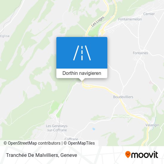 Tranchée De Malvilliers Karte