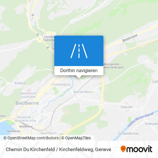 Chemin Du Kirchenfeld / Kirchenfeldweg Karte