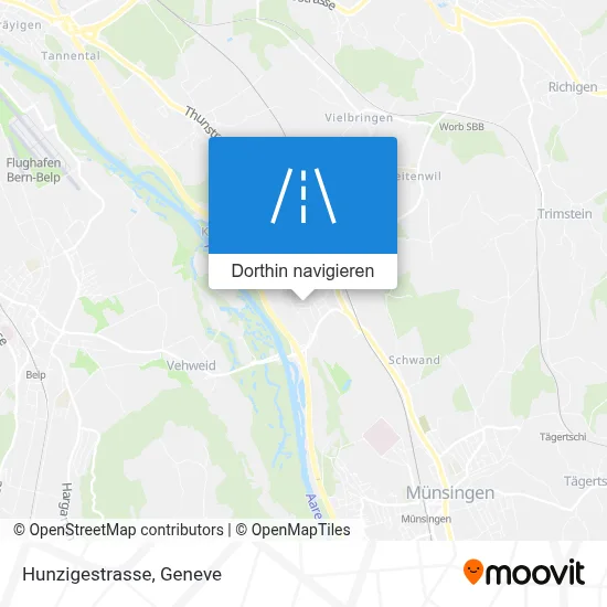Hunzigestrasse Karte