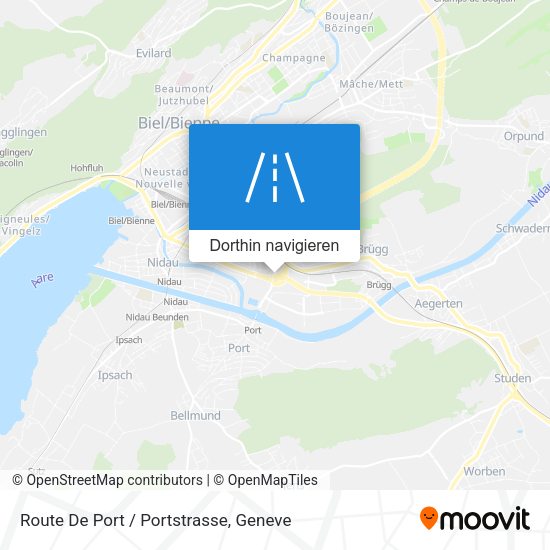 Route De Port / Portstrasse Karte