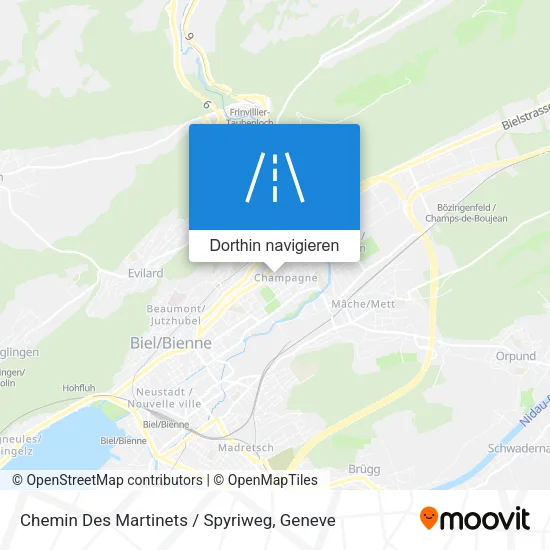 Chemin Des Martinets / Spyriweg Karte