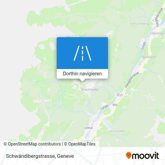 Schwändibergstrasse Karte