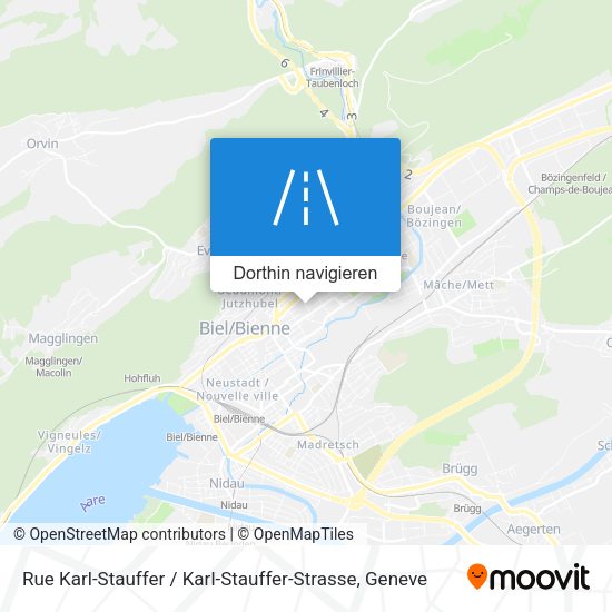 Rue Karl-Stauffer / Karl-Stauffer-Strasse Karte