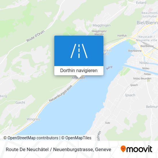 Route De Neuchâtel / Neuenburgstrasse Karte