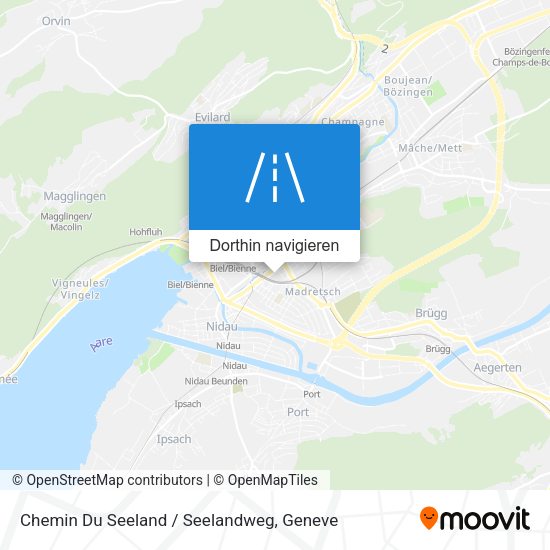 Chemin Du Seeland / Seelandweg Karte