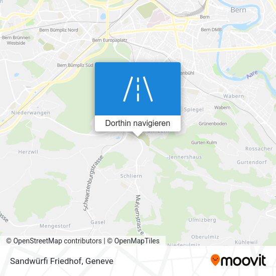 Sandwürfi Friedhof Karte