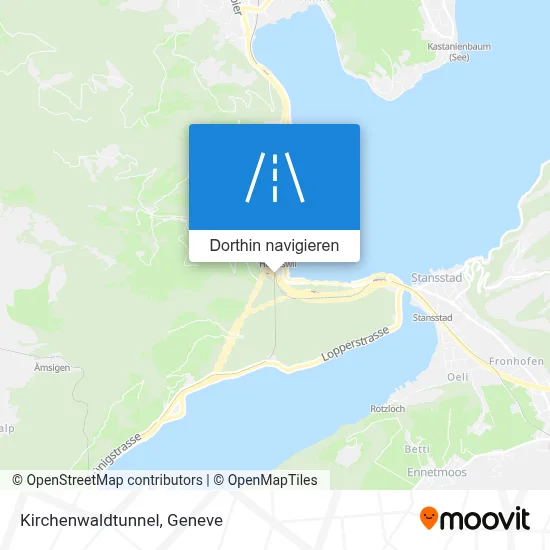 Kirchenwaldtunnel Karte