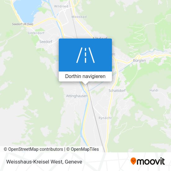 Weisshaus-Kreisel West Karte