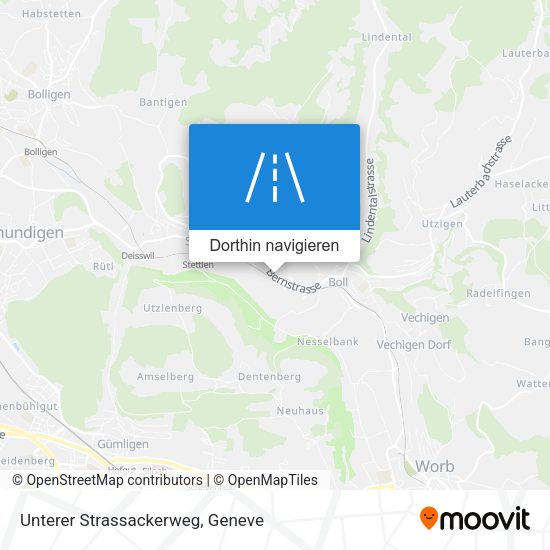 Unterer Strassackerweg Karte