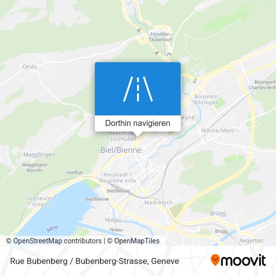 Rue Bubenberg / Bubenberg-Strasse Karte