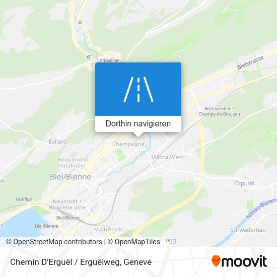 Chemin D'Erguël / Erguëlweg Karte