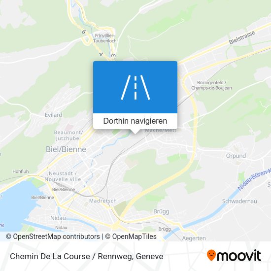 Chemin De La Course / Rennweg Karte