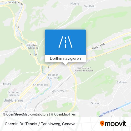 Chemin Du Tennis / Tennisweg Karte