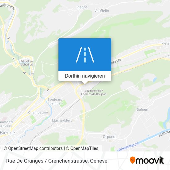 Rue De Granges / Grenchenstrasse Karte