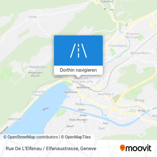 Rue De L'Elfenau / Elfenaustrasse Karte