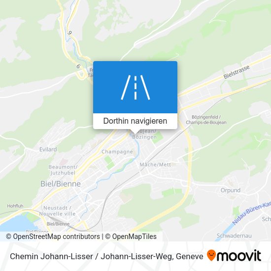 Chemin Johann-Lisser / Johann-Lisser-Weg Karte