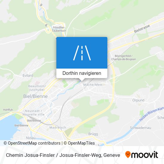 Chemin Josua-Finsler / Josua-Finsler-Weg Karte