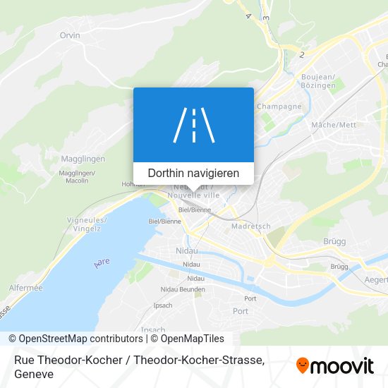 Rue Theodor-Kocher / Theodor-Kocher-Strasse Karte