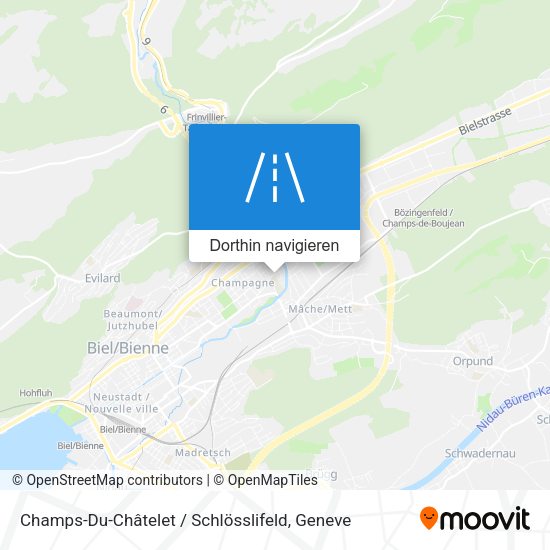 Champs-Du-Châtelet / Schlösslifeld Karte