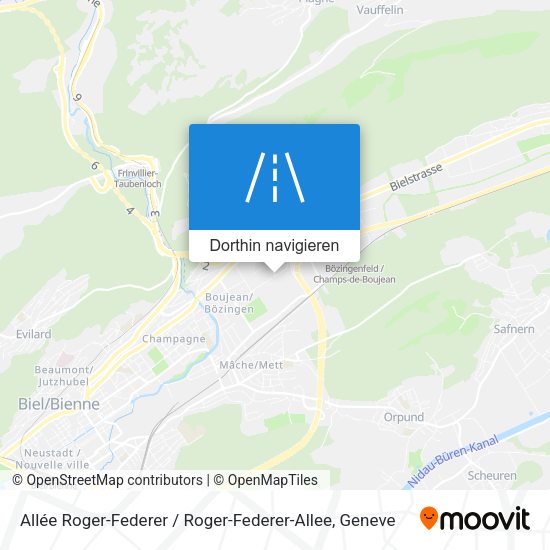 Allée Roger-Federer / Roger-Federer-Allee Karte