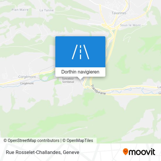 Rue Rosselet-Challandes Karte